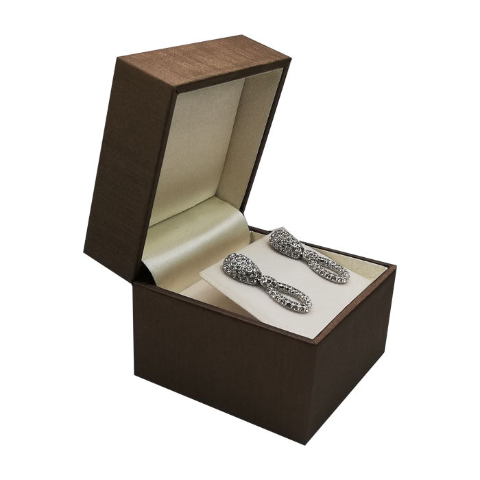 Boîte à bijoux aspect soie Bague/Boucle d'oreille Bronze 10 pcs