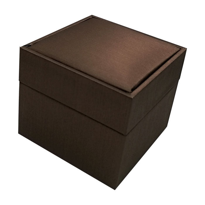 Juwelendoosje zijdelook Ring/Oorbel Brons 10st