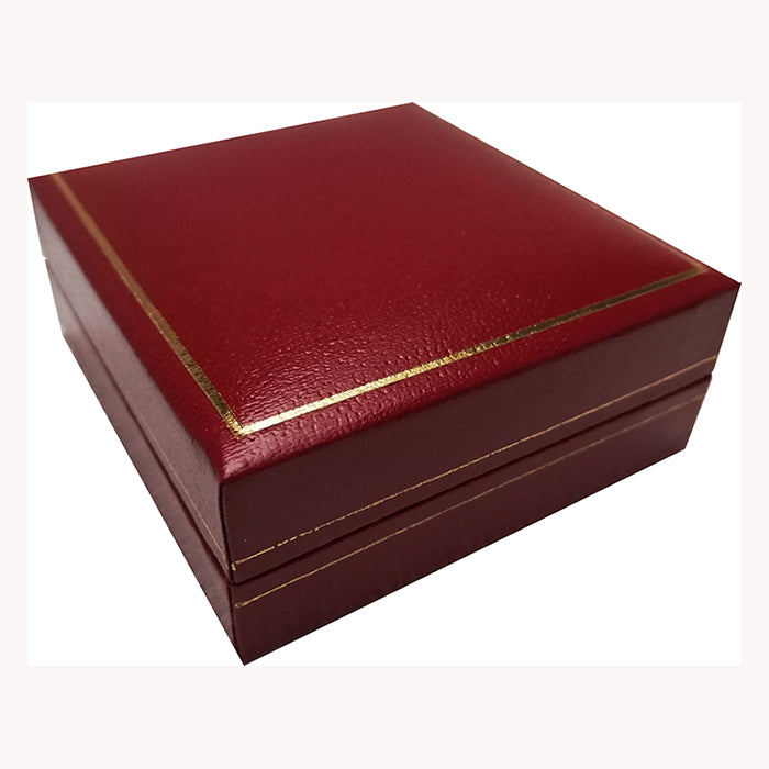 Sieradendoosje Lederlook - Oorbellen Medium Rood 20st