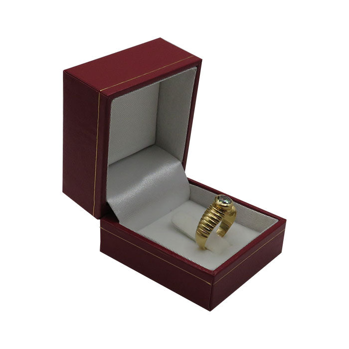 Boîte à bijoux Aspect cuir - Bague Rouge 40 pcs