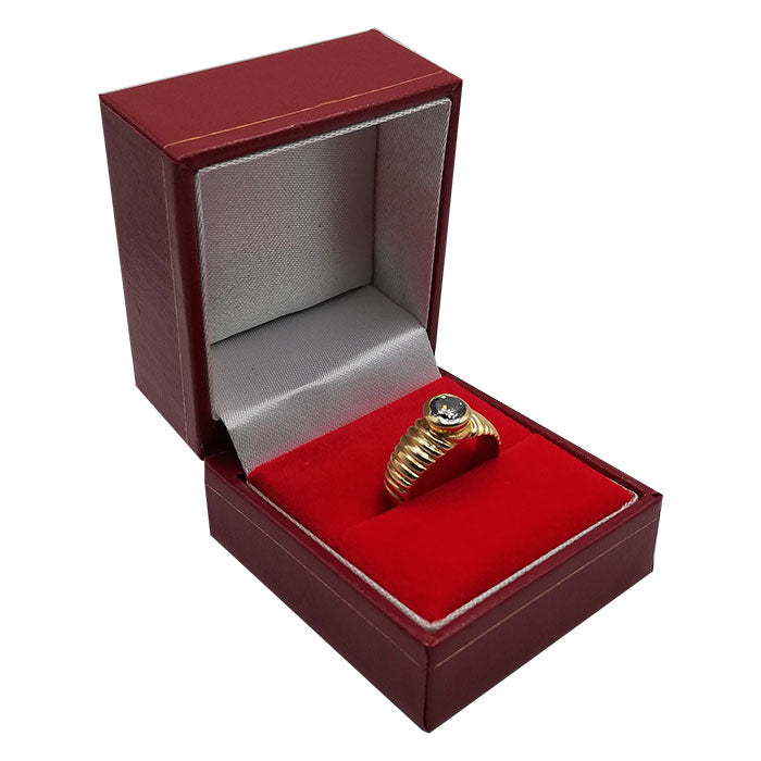 Boîte à bijoux Aspect cuir - Bague Rouge 40 pcs
