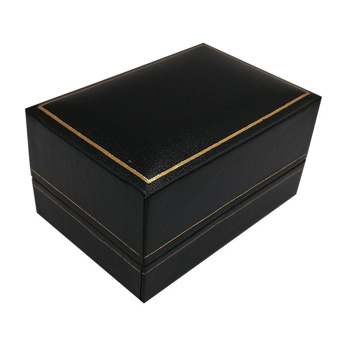 Sieradendoosje Dubbel Ring Lederlook Zwart 10st