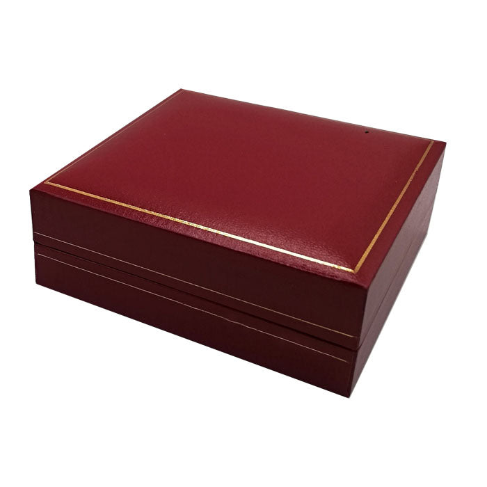 Boîte à bijoux Pendentif petit aspect cuir Rouge 10 pcs