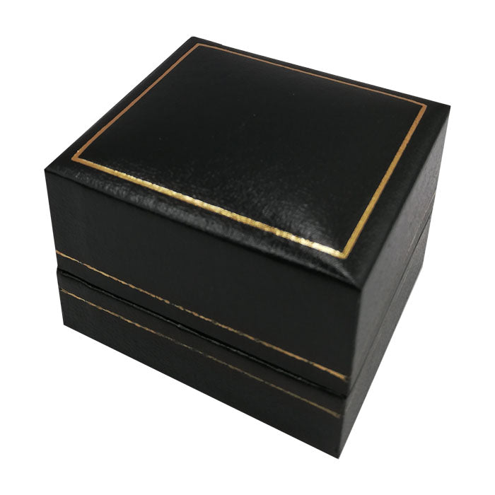 Juwelendoosje Ring Lederlook Zwart 20st