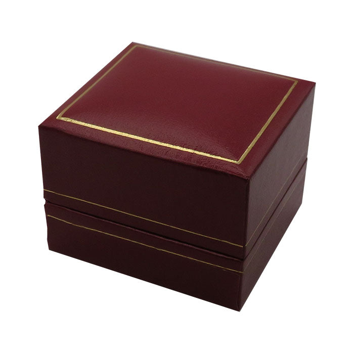 Boîte à bijoux Aspect cuir - Bague Rouge 40 pcs