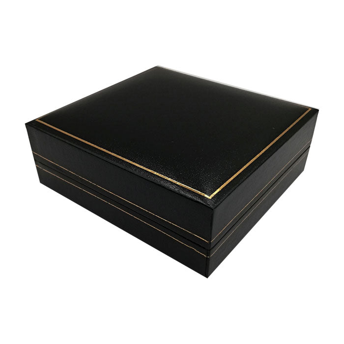 Jewelry box Pendentif small Leather look Black 10 pcs