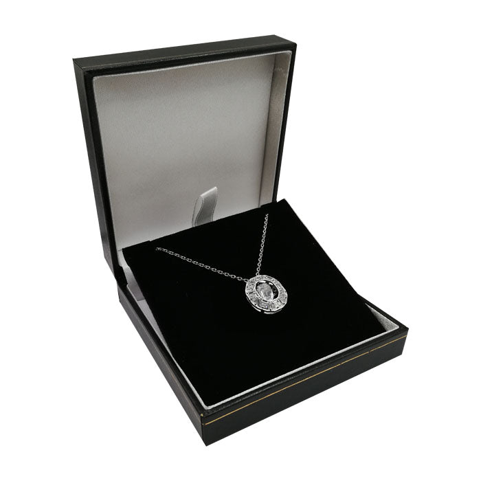 Sieradendoosje Pendentif klein Lederlook Zwart 10st