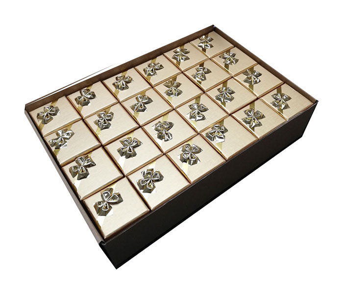 Boîte à bijoux couleur Or pour Bague/Boucle d'oreille 48pcs
