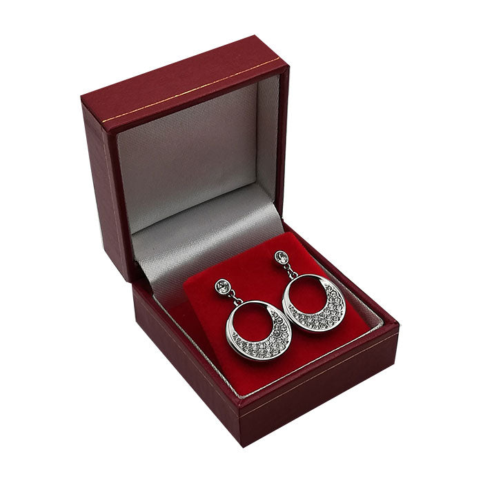 Sieradendoosje Lederlook - Oorbellen Small Rood 20st