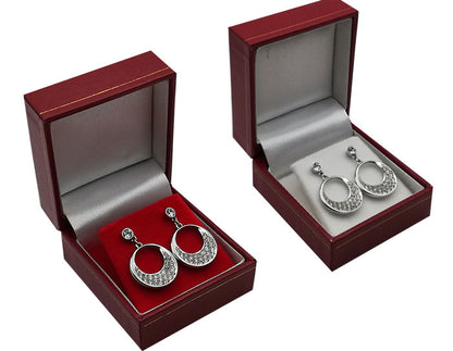 Sieradendoosje Lederlook - Oorbellen Small Rood 20st