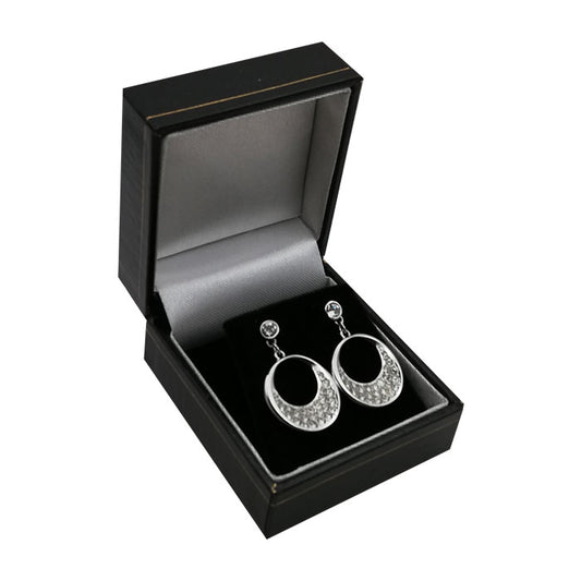 Boîte à bijoux Aspect cuir - Boucles d'oreilles Small Noir 20 pcs