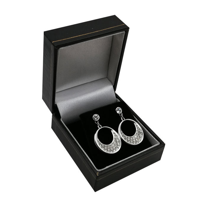 Boîte à Bijoux Boucles d'Oreilles Petit Aspect Cuir - Bleu 20pcs