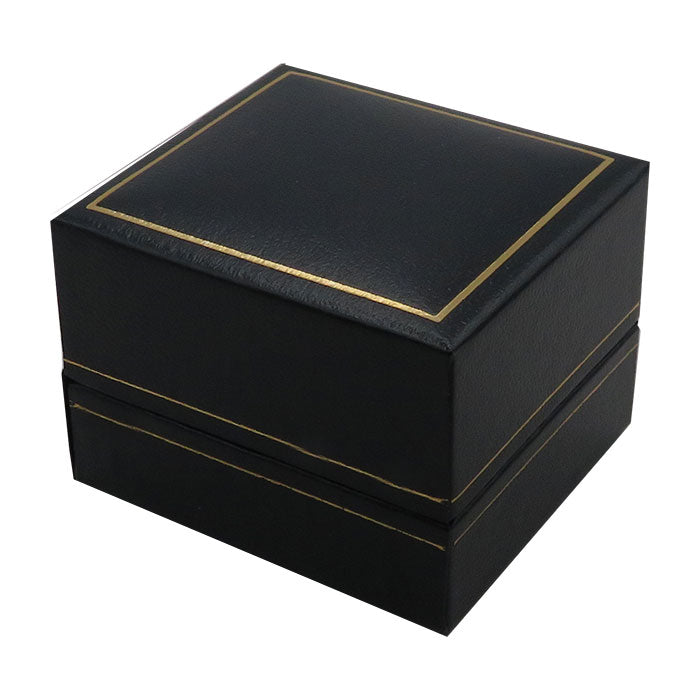 Boîte à Bijoux Bague Aspect Cuir - Bleu 20pcs