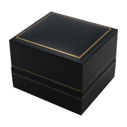 Boîte à Bijoux Bague Aspect Cuir - Bleu 20pcs