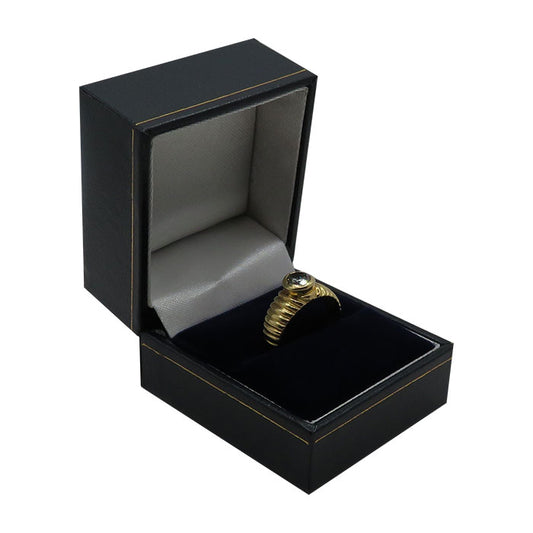 Boîte à Bijoux Bague Aspect Cuir - Bleu 20pcs
