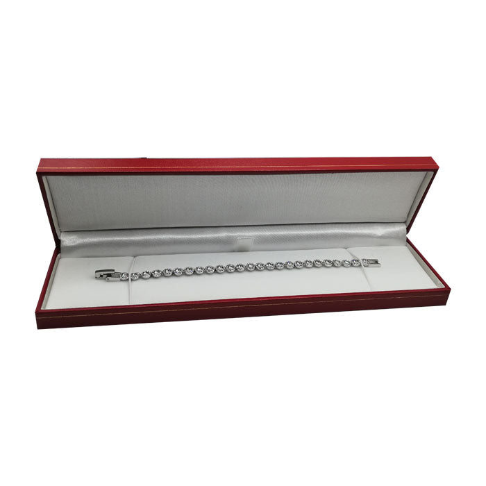 Boîte à bijoux Aspect cuir - Bracelet Rouge 10 pcs
