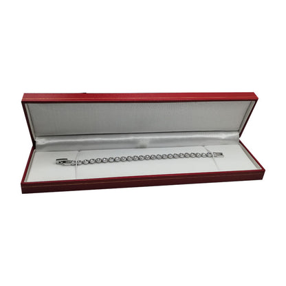 Boîte à bijoux Aspect cuir - Bracelet Rouge 10 pcs