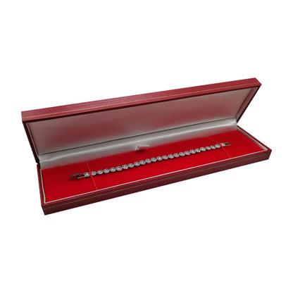 Boîte à bijoux Aspect cuir - Bracelet Rouge 10 pcs