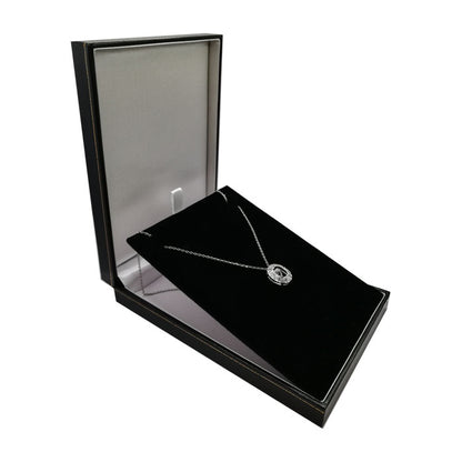 Sieradendoosje Lederlook - Hanger Zwart 10st