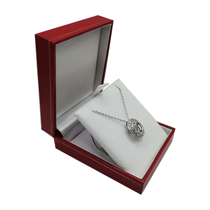 Boîte à Bijoux Aspect Cuir - Pendentif Petit Rouge 20 pcs
